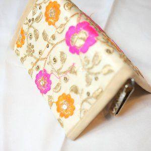 NWT Embroidered Fabric Wallet